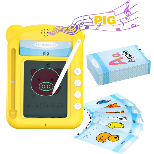 Sqnox Writing Tablet, 2 in 1 Preschool Learning Toys, Talking Flashcards and Writing Drawing Toys for Kids Perfect Gifts